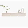 Cream White Floating TV Stand with Drawers V20008