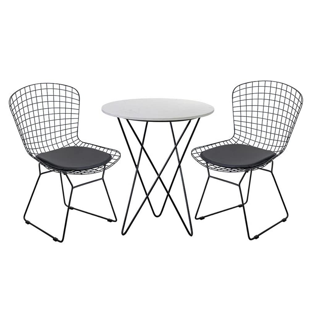 Black Metal Dining Chair with Cushion Set of 4 H6797