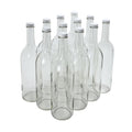 750ml Clear Glass Bottles with Lids 12-Pack J3030
