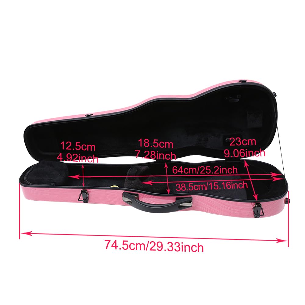 4/4 Full Size Carbon Fiber Hard Violin Case with Hygrometer A1322