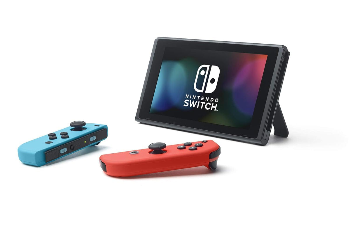 Nintendo Switch OLED Model with Neon Blue and Neon Red Joy-Con and 32GB Micro SD Card O4807