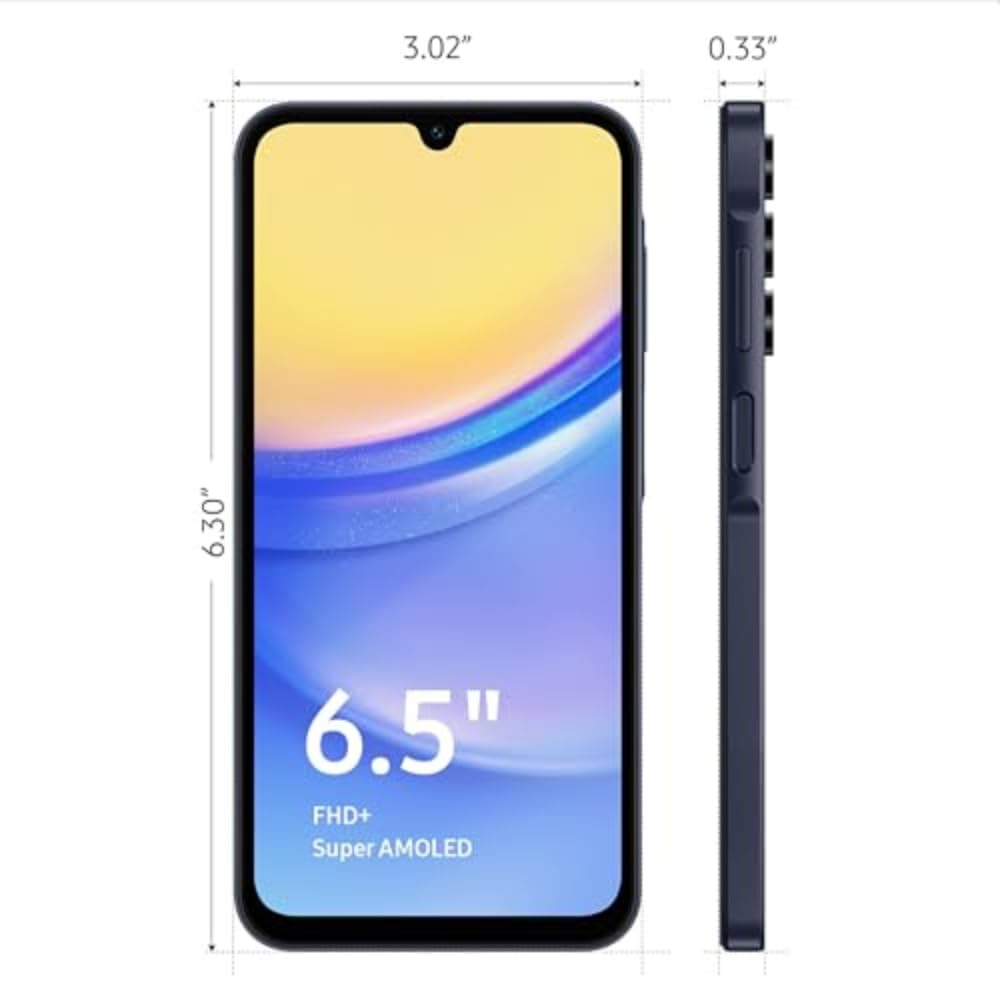 Unlocked Android Smartphone 128GB AMOLED Display Blue Black X4931