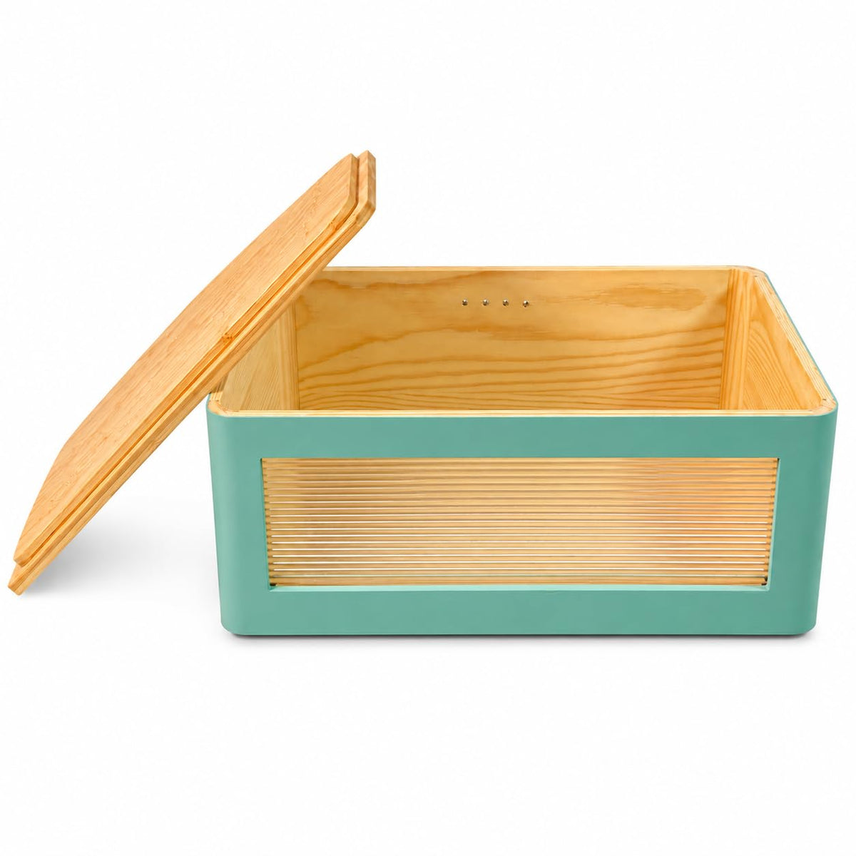 Wooden Bread Box with Cutting Board P486203