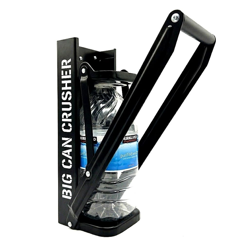 Heavy Duty Metal Can Crusher Bottle Crusher, Wall Mounted, Black X45127