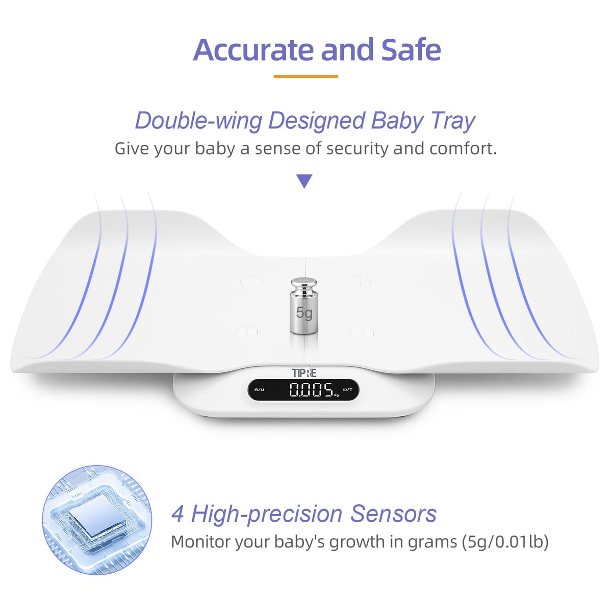 Baby Scale with Detachable Tray, Up to 400lb/180kg M2889
