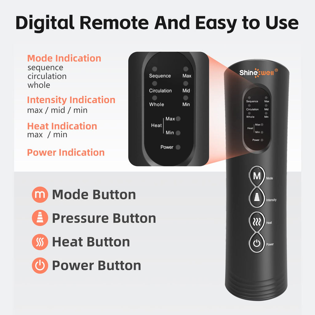 Air Compression Leg Massager with Heat J2498