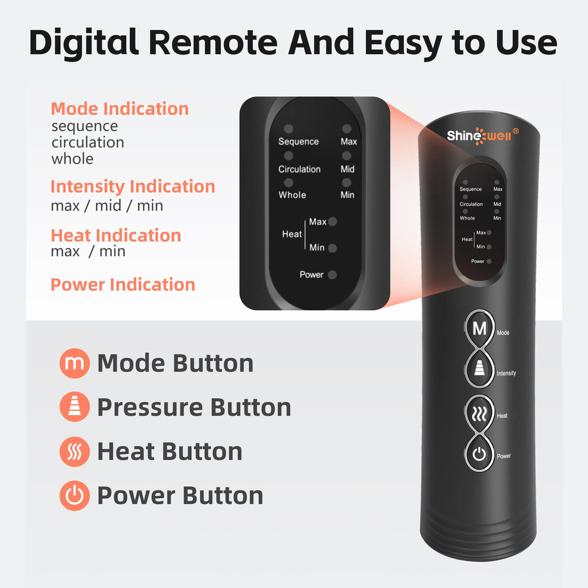 Air Compression Leg Massager with Heat J2498