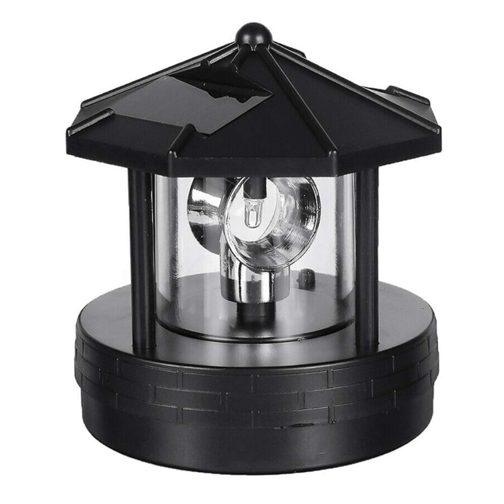 Solar Lighthouse with Rotating LED Light J757
