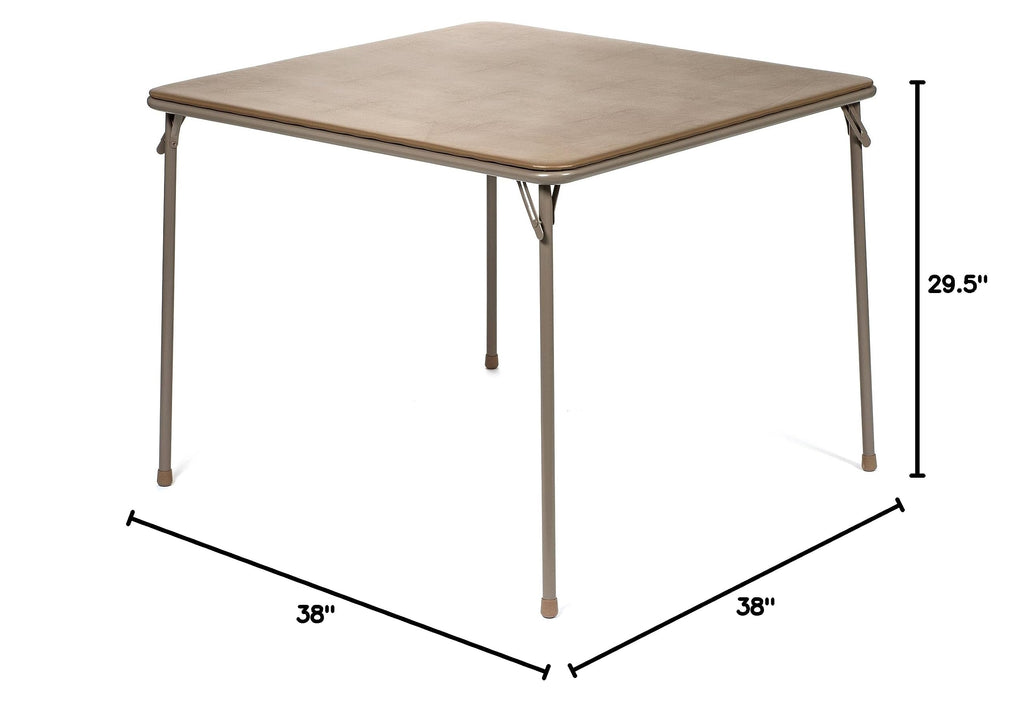 38" Square Folding Card Table, Beige Vinyl B622