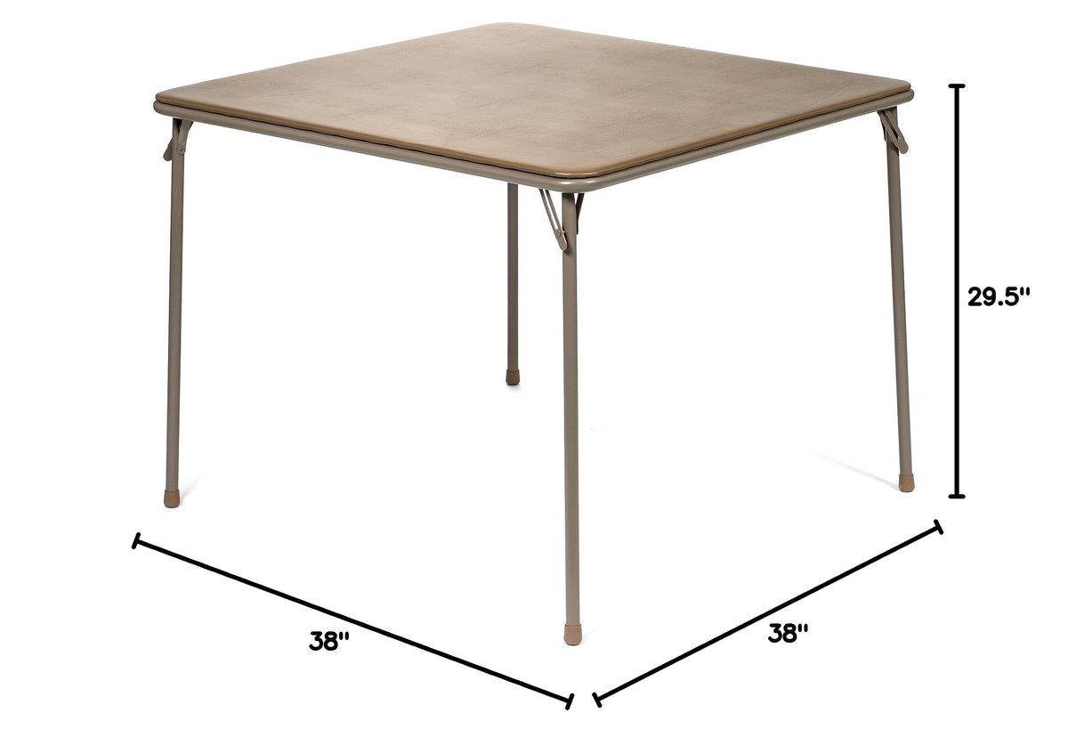 38" Square Folding Card Table, Beige Vinyl B622