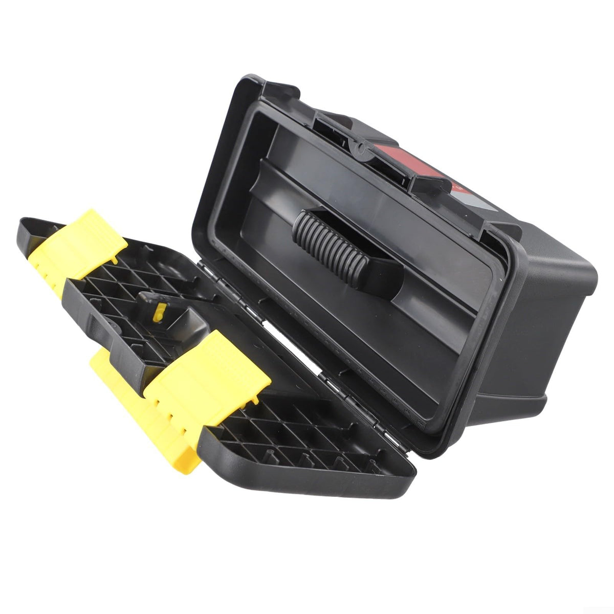 10 Inch Black Plastic Toolbox with Dual Layer Organization L6366