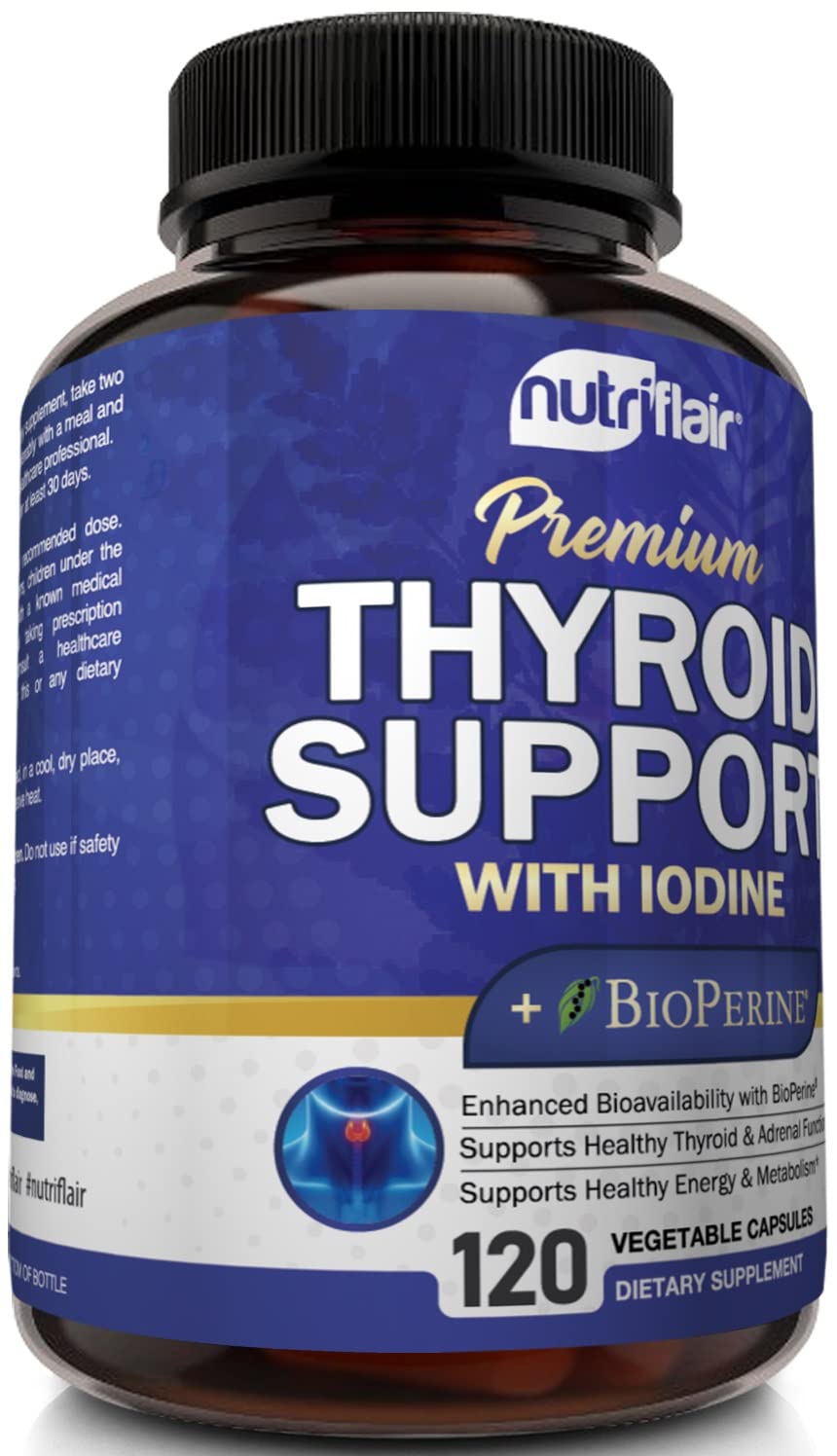 Thyroid Support Complex with Iodine, B12 & Ashwagandha, 120 Caps V784