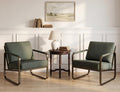 Set of 2 Green Fabric Accent Chair S6613