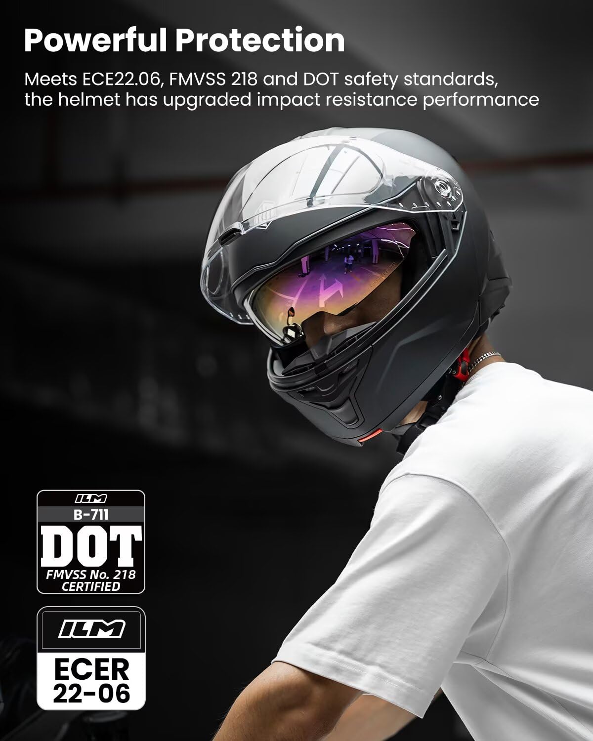 Motorcycle Helmet Modular Full Face D8147