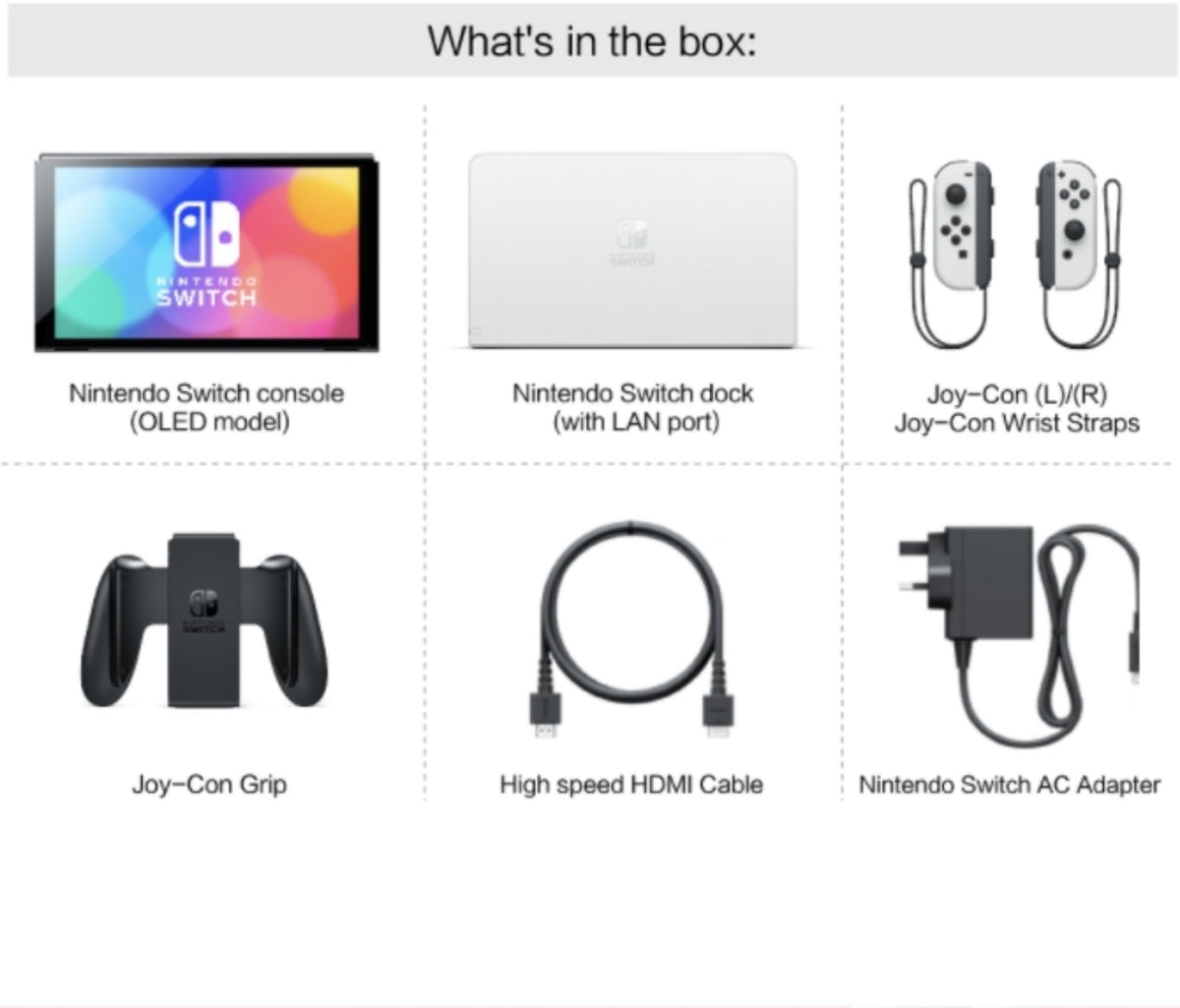 Nintendo Switch OLED Model with Neon Blue and Neon Red Joy-Con and 32GB Micro SD Card O4807
