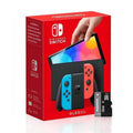 Nintendo Switch OLED Model with Neon Blue and Neon Red Joy-Con and 32GB Micro SD Card O4807