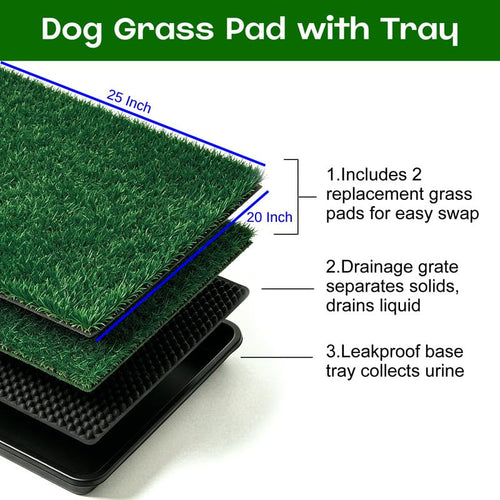 20x25 Inch Dog Grass Pad with Tray P193