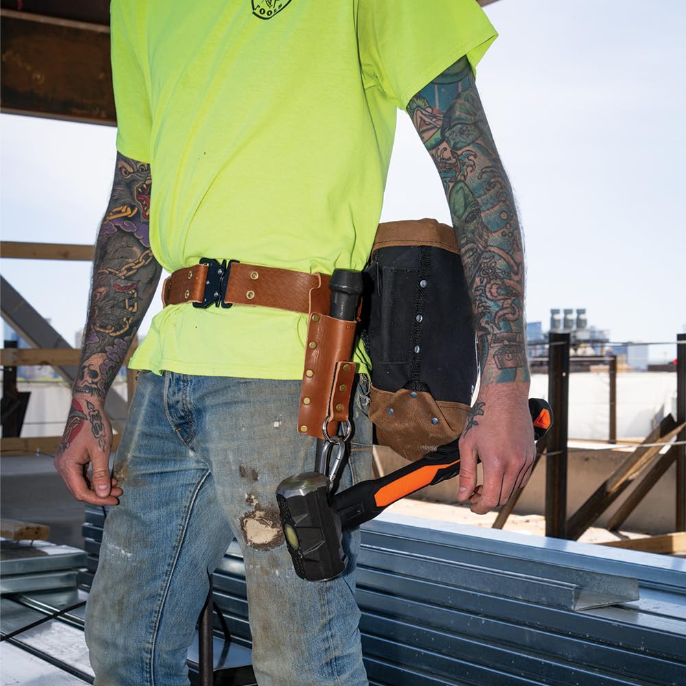 Leather Tool Belt with Quick-Release Buckle W341