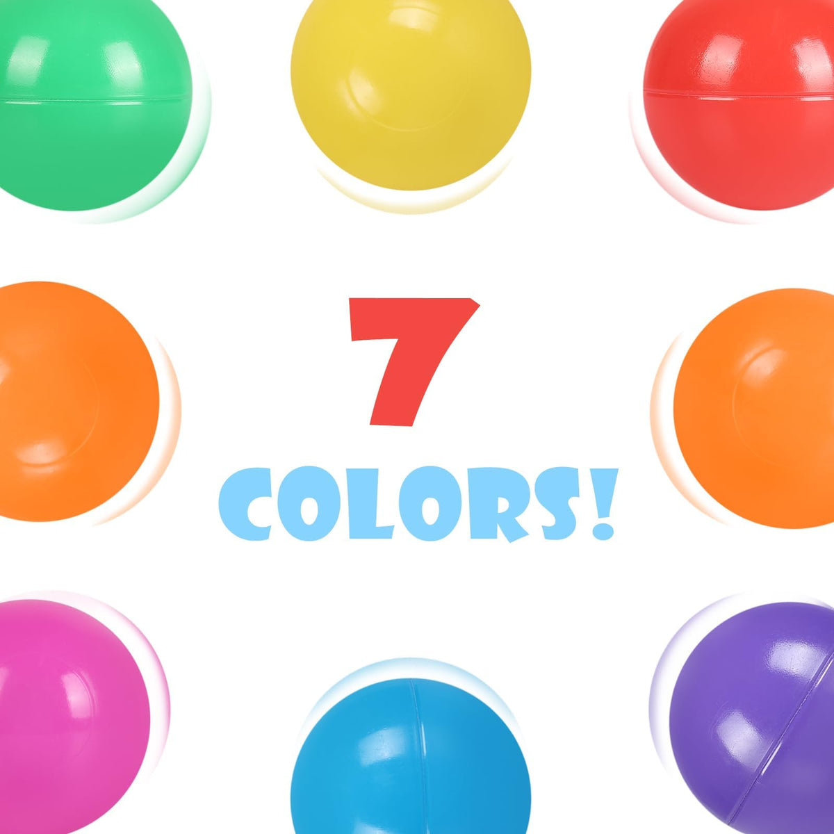 100 Pack BPA Free Colorful Plastic Balls G73556