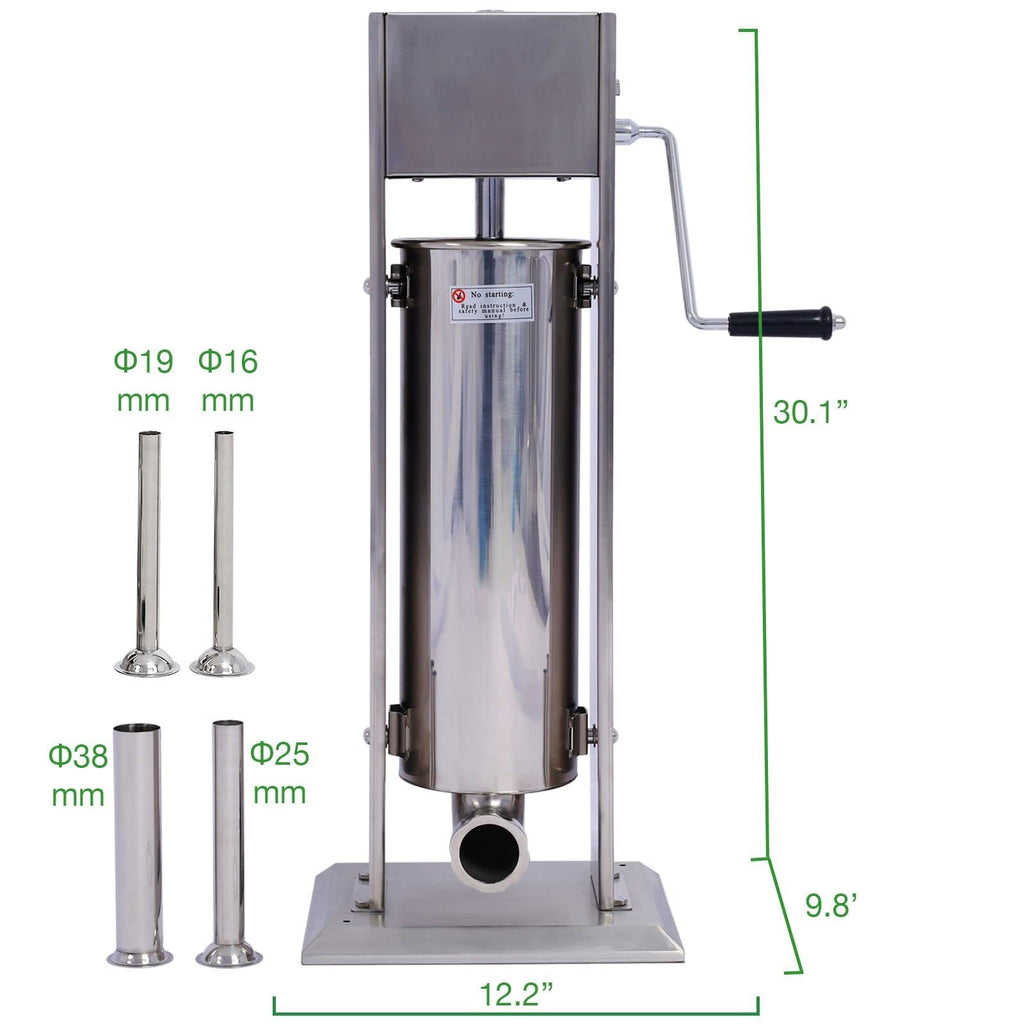 Stainless Steel 2 Speed Vertical Sausage Stuffer with 4 Nozzles H452