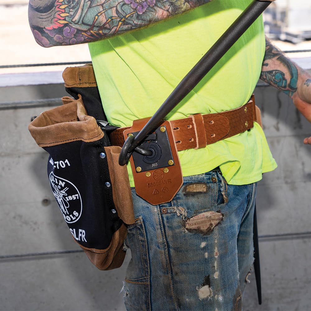 Leather Tool Belt with Quick-Release Buckle W341