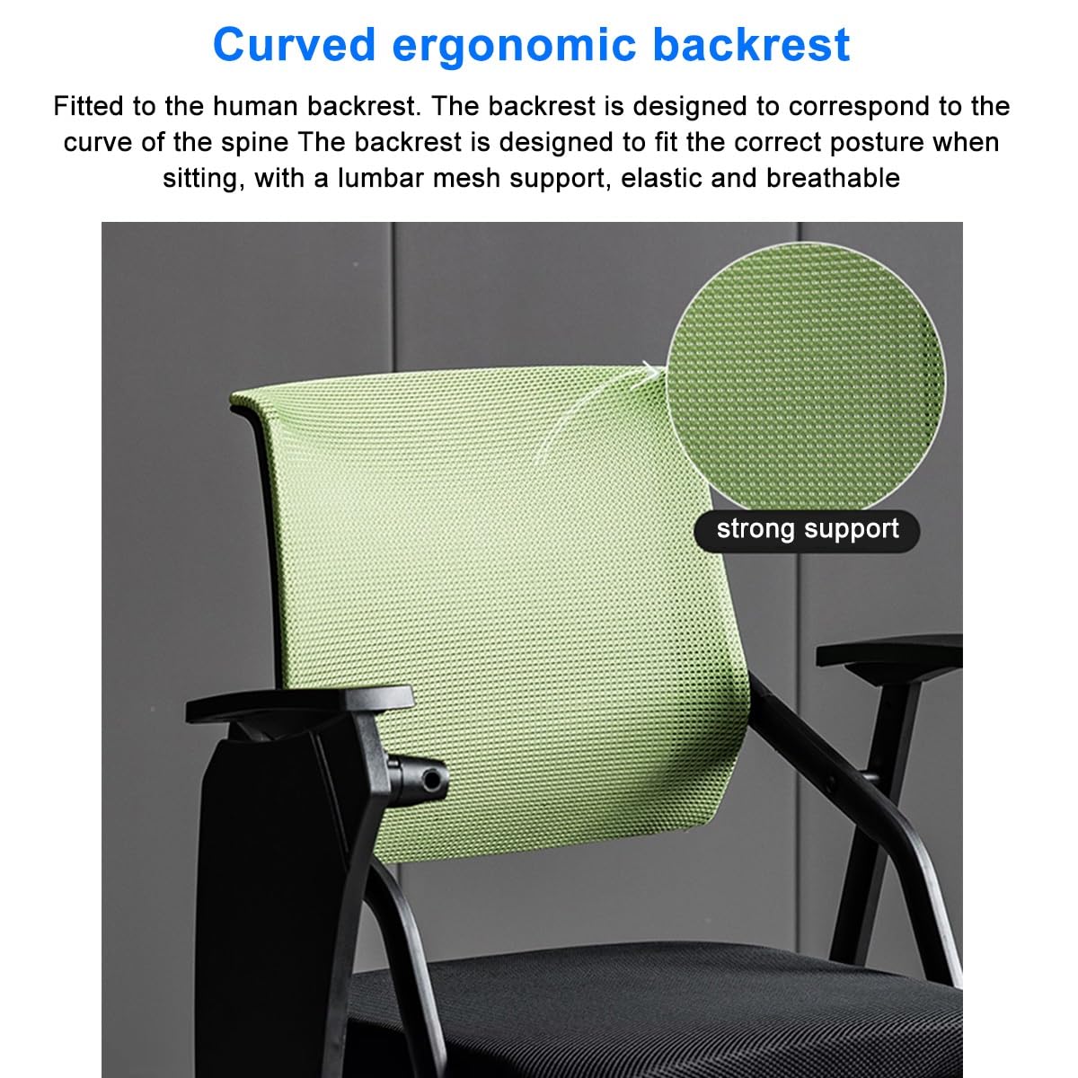 Grey Mesh Conference Chair with Desk D2756