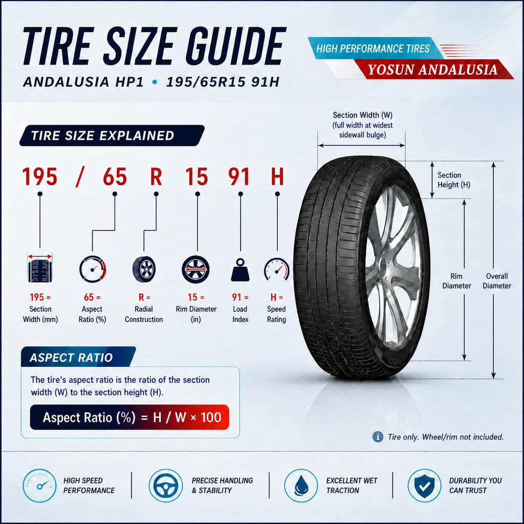 195/65R15 91H All Season Touring Tires Set of 2 H1222