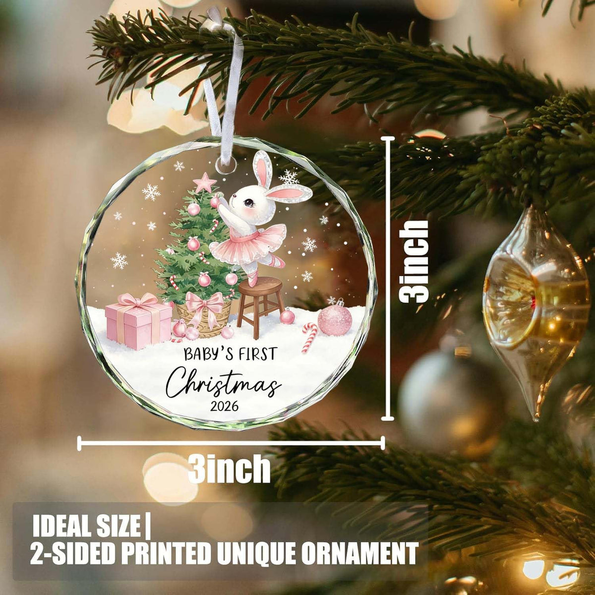 Baby Girl First Christmas Ornament I374