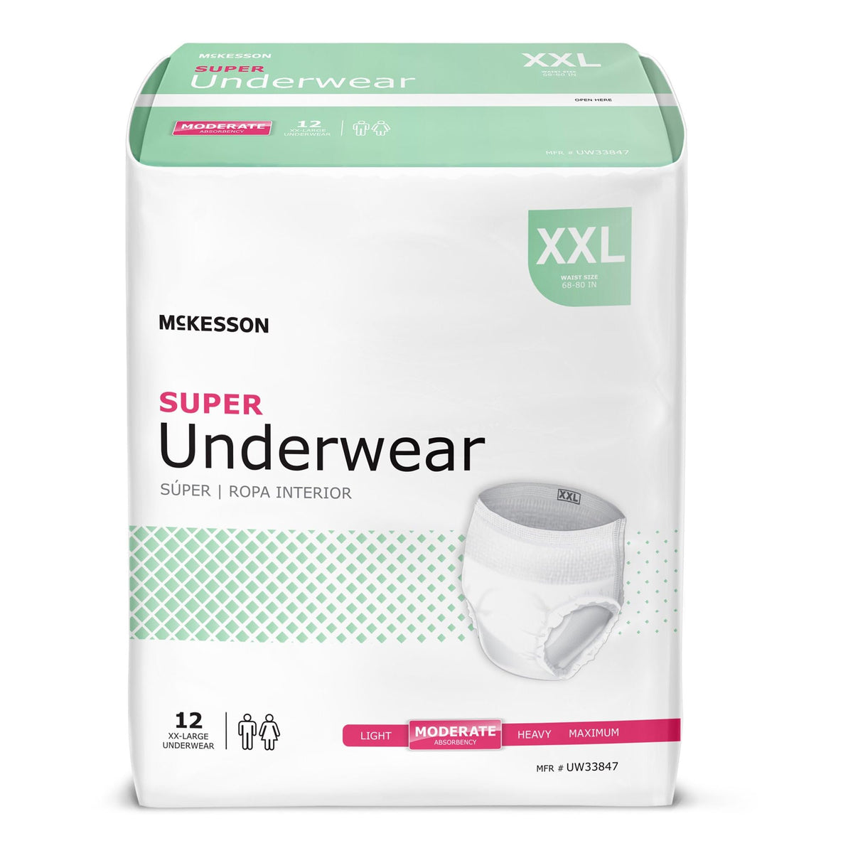 Adult Incontinence Underwear XXL 12 ct S232
