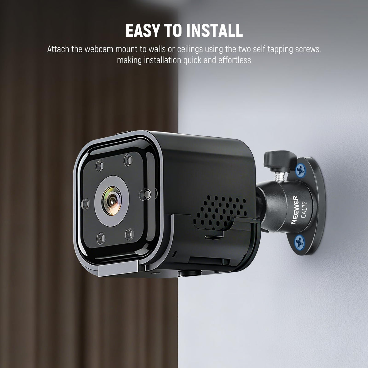 Webcam Wall Ceiling Mount Bracket, Aluminum Alloy Mini Ball Head M632693