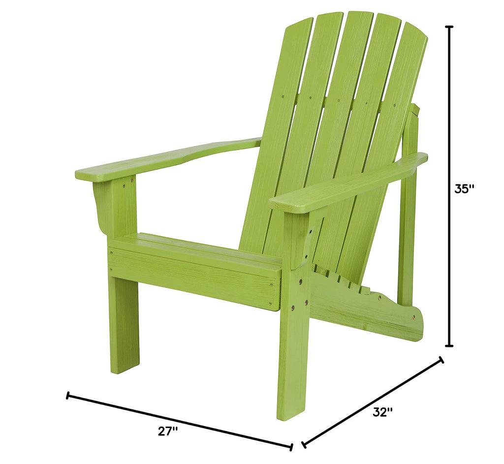 Lime Green Wooden Adirondack Chair D5886