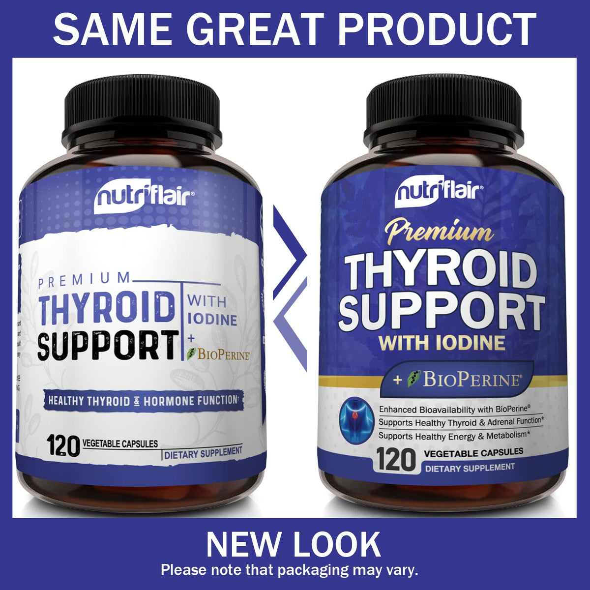 Thyroid Support Complex with Iodine, B12 & Ashwagandha, 120 Caps V784