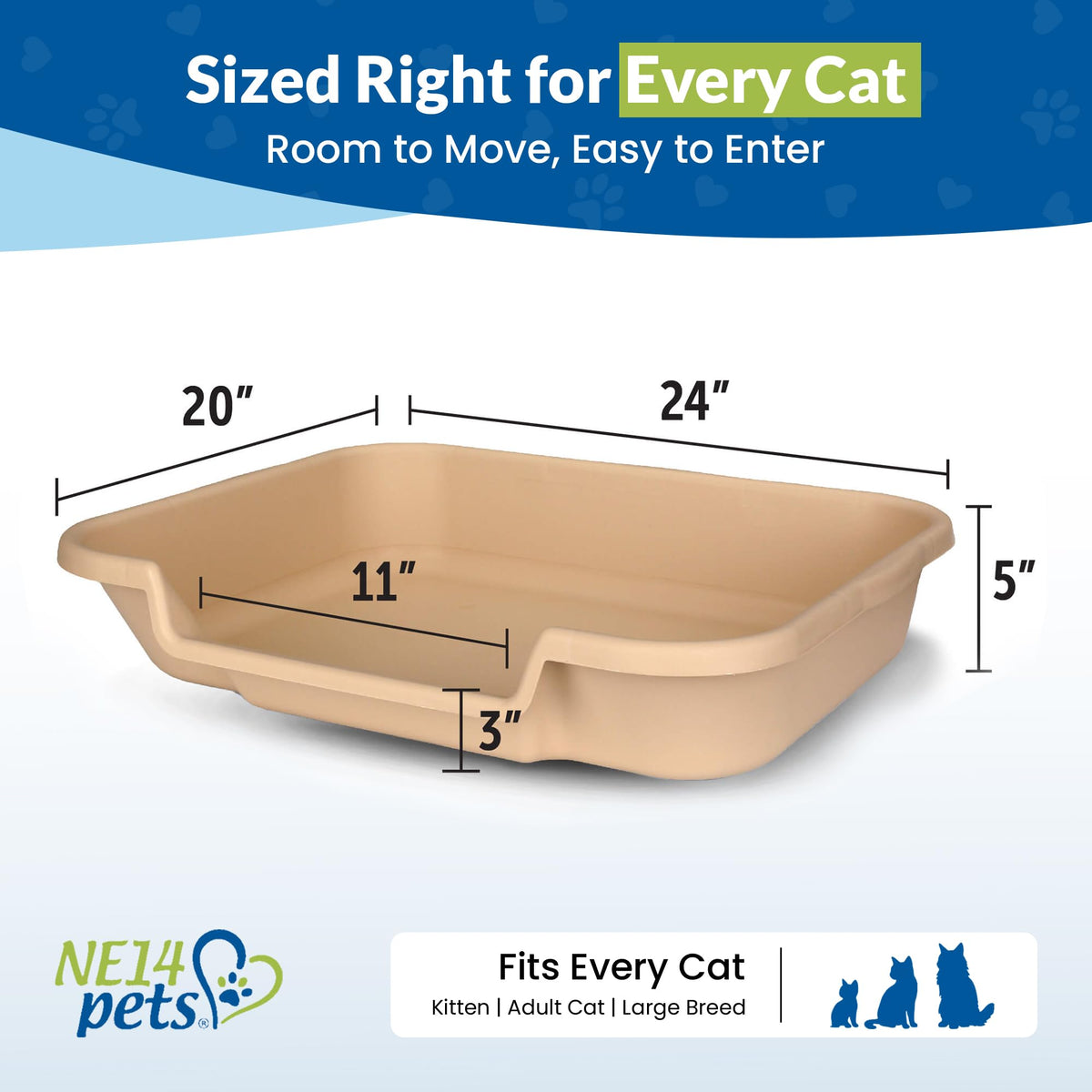 Large Cat Litter Box V8144