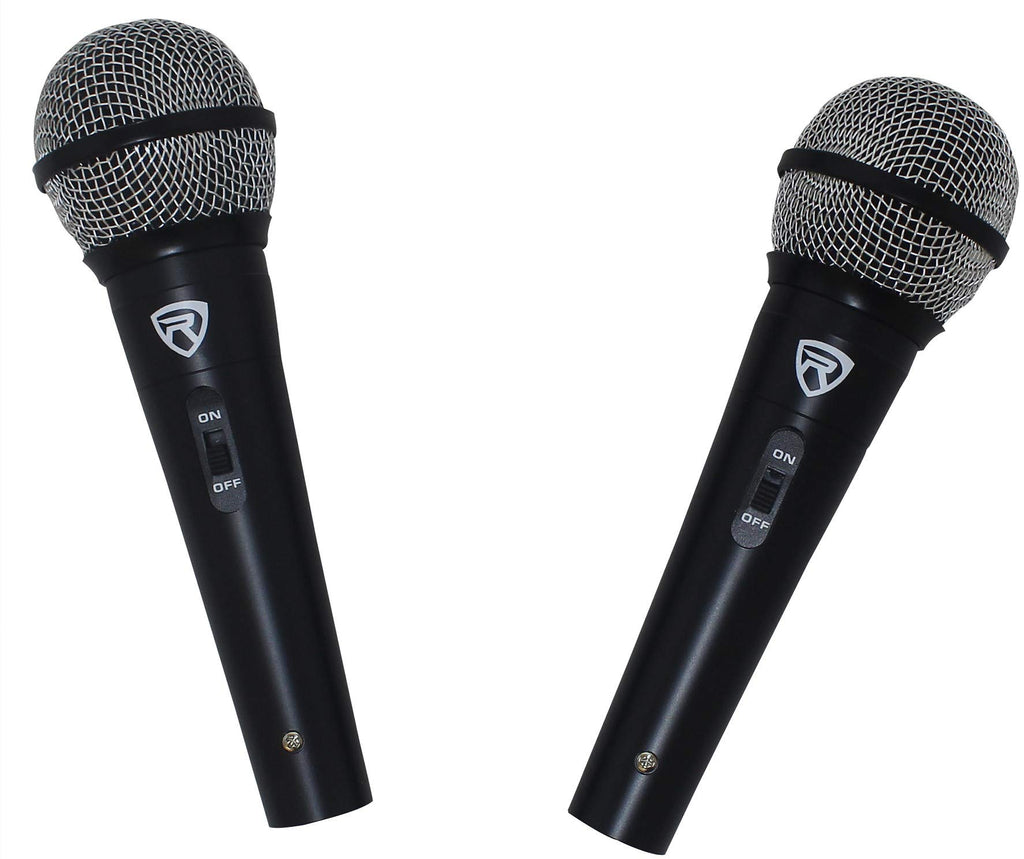 12" Passive PA Speaker System with Metal Wired Mics and Stands E52568