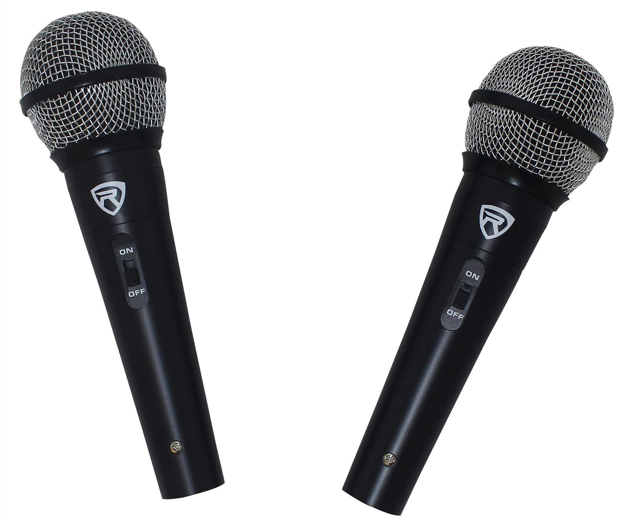 12" Passive PA Speaker System with Metal Wired Mics and Stands E52568