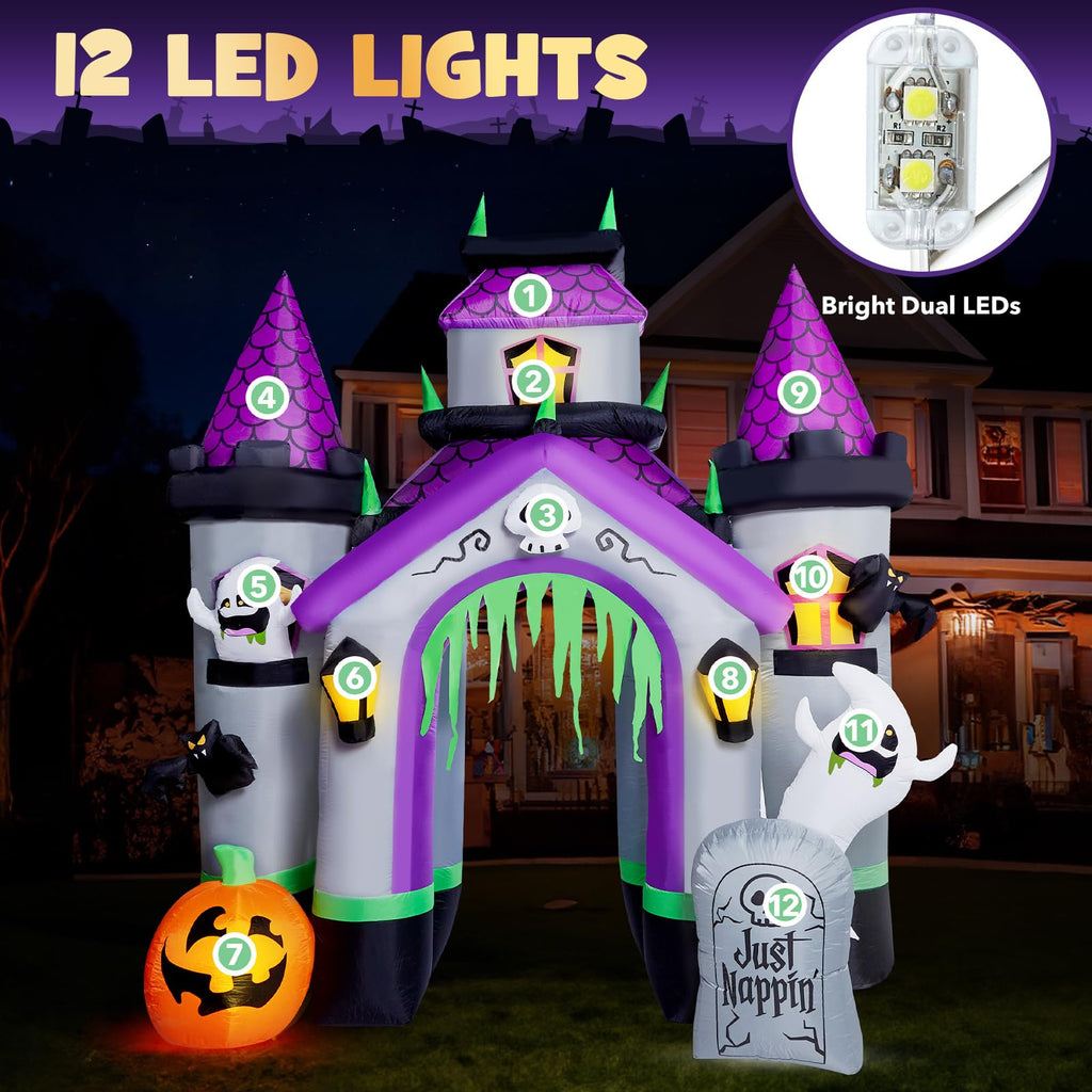 12 FT Halloween Inflatable Archway Outdoor Decoration L8330
