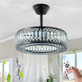 20" Black Crystal Ceiling Fan with Lights O35123