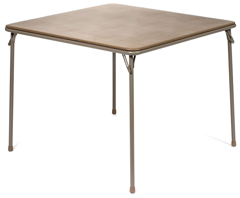 38" Square Folding Card Table, Beige Vinyl B622