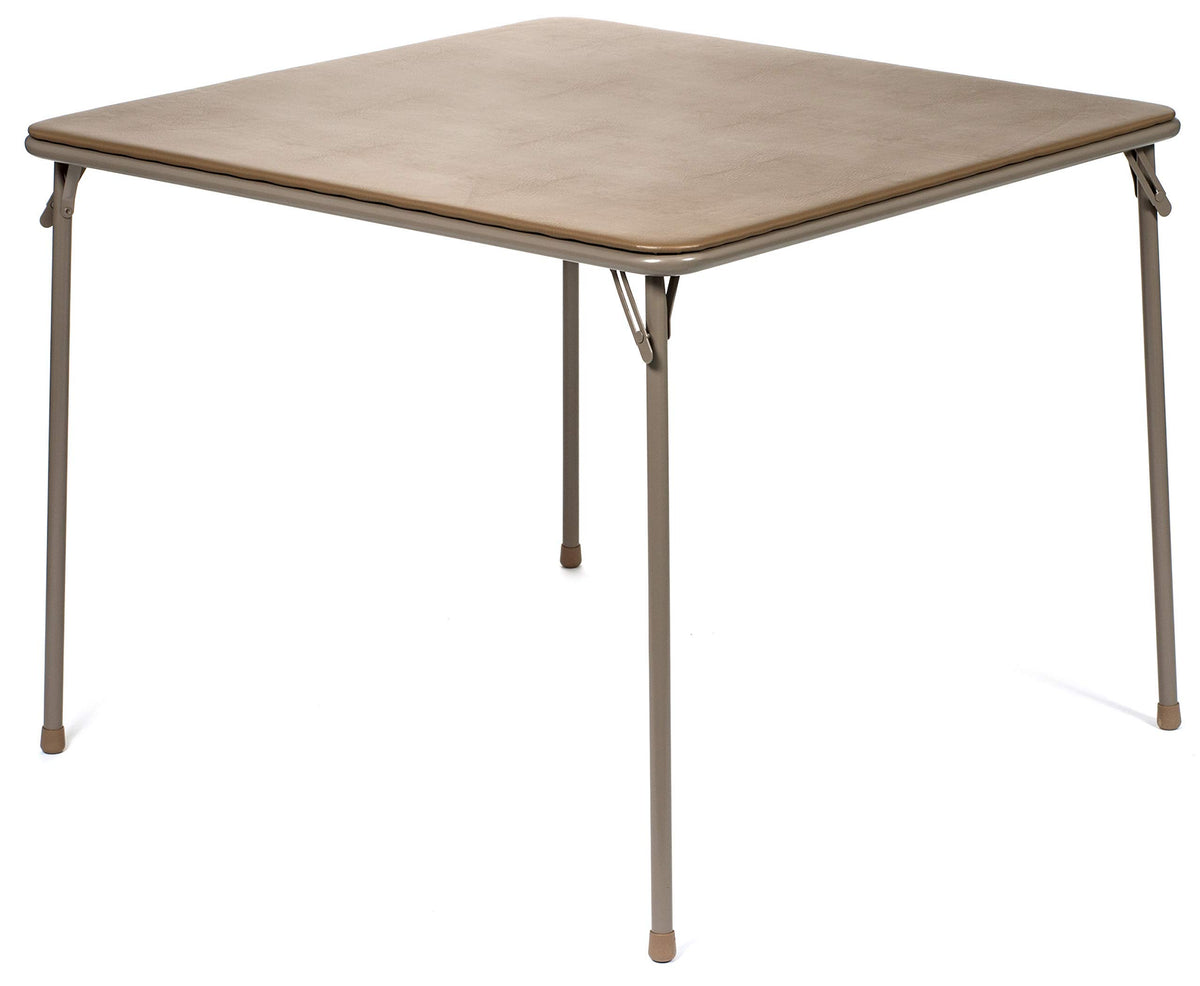 38" Square Folding Card Table, Beige Vinyl B622
