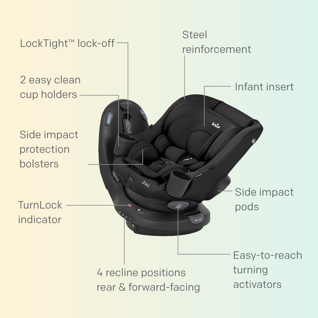 2-in-1 Rotating Convertible Car Seat A77146
