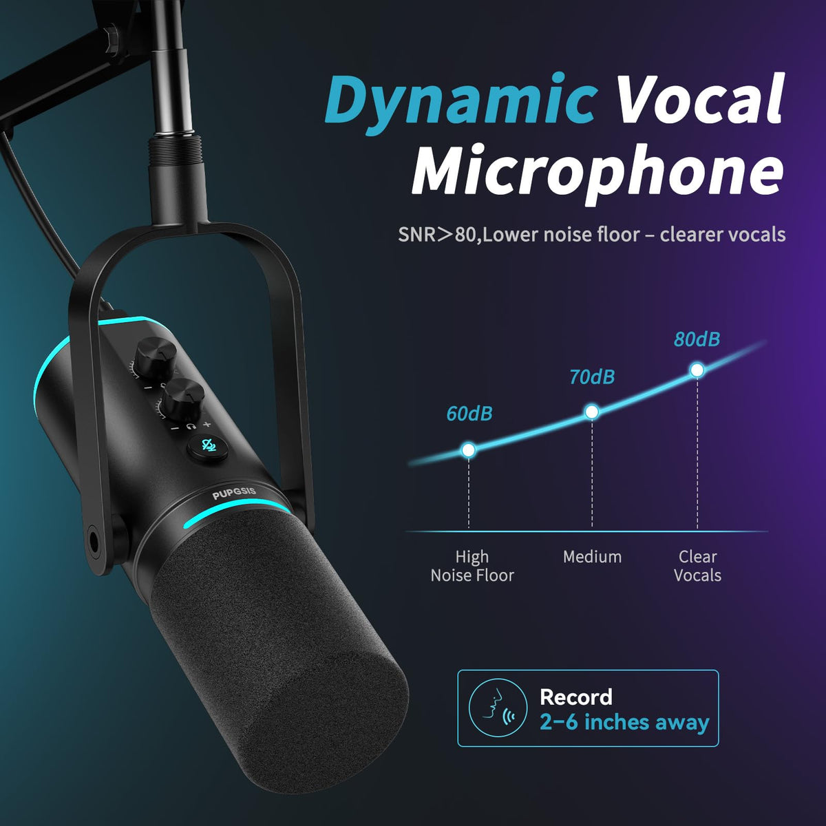 XLR/USB Dynamic Podcast Microphone Y32047