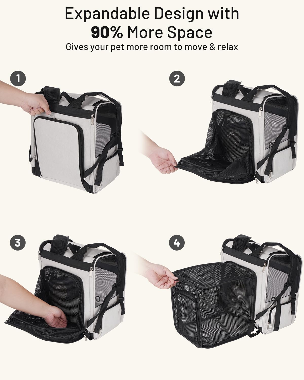Cat Backpack Carrier with Cooling Fan & Heating Pad Q512000