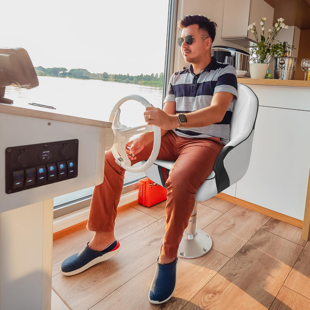 Pontoon Boat Captain Bucket Seat with Cover Z551