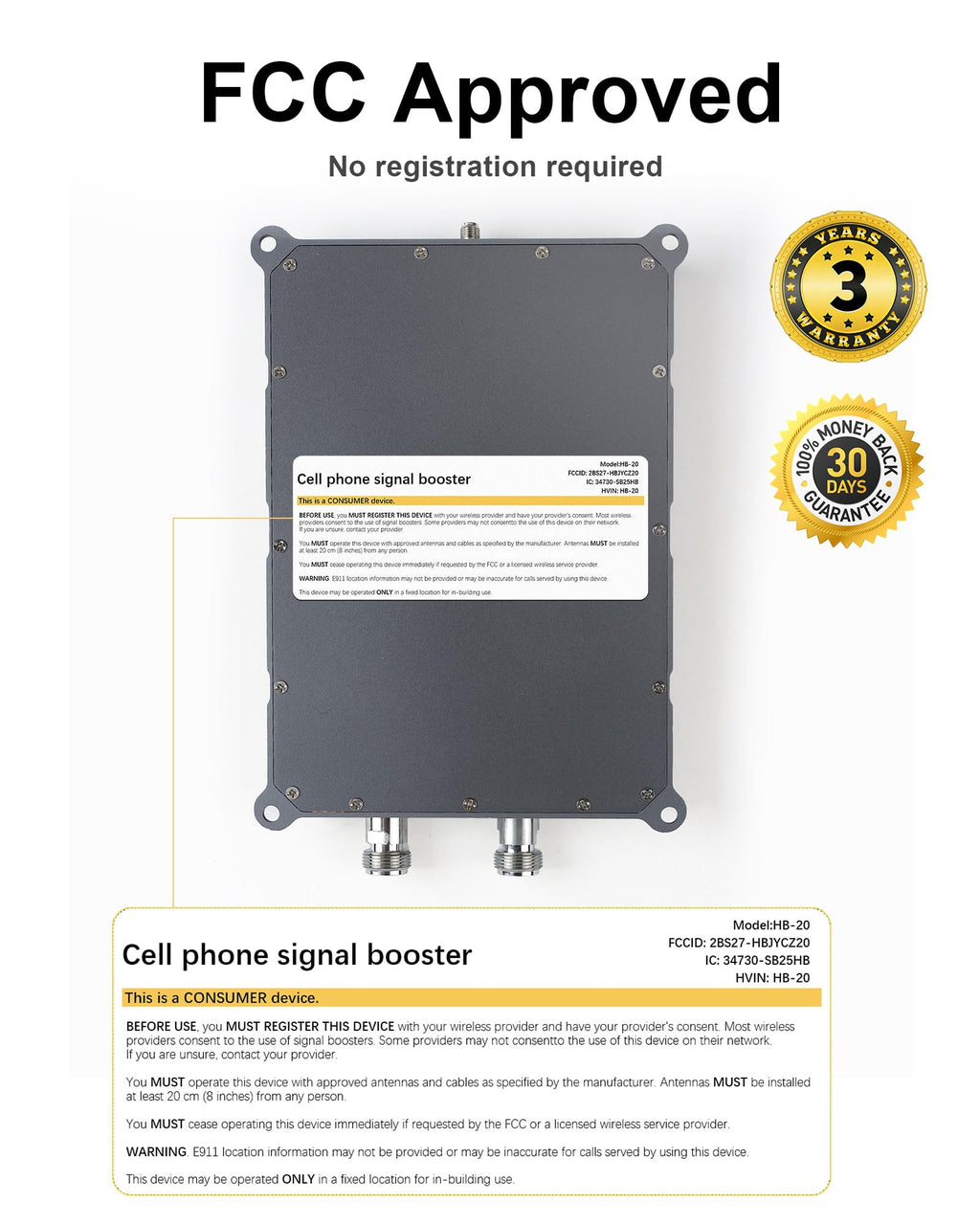 Cell Phone Signal Booster for 5G 4G LTE V443300
