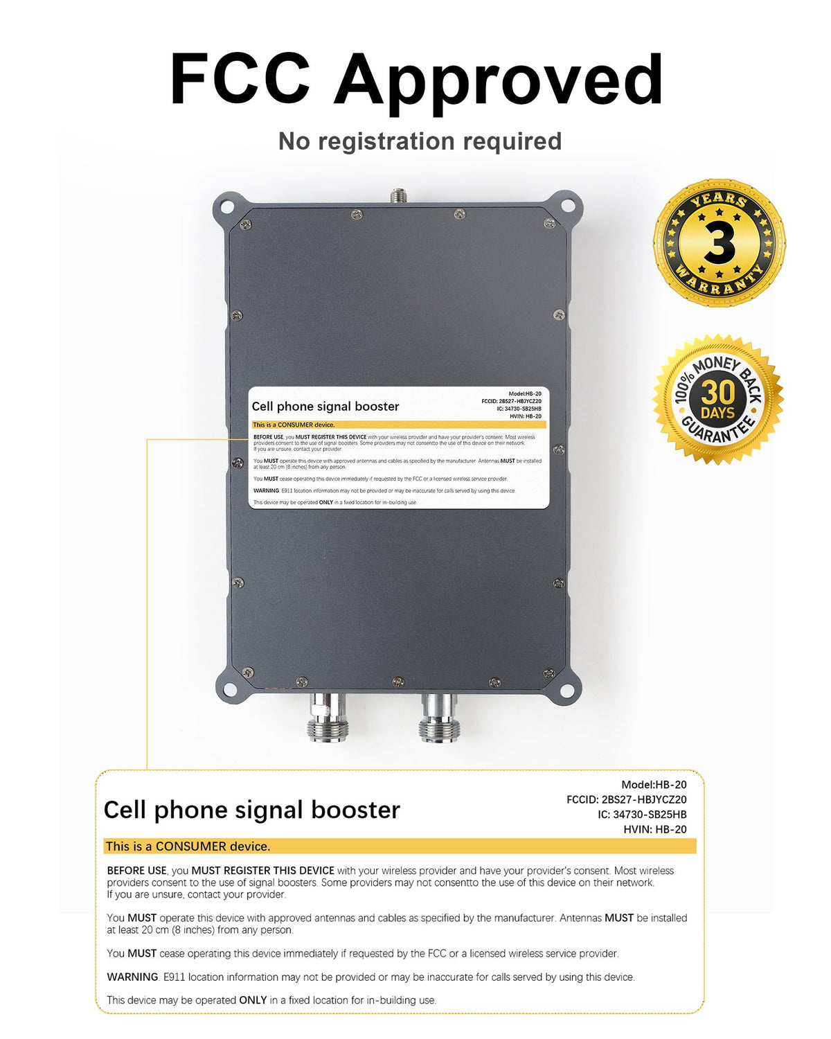 Cell Phone Signal Booster for 5G 4G LTE V443300