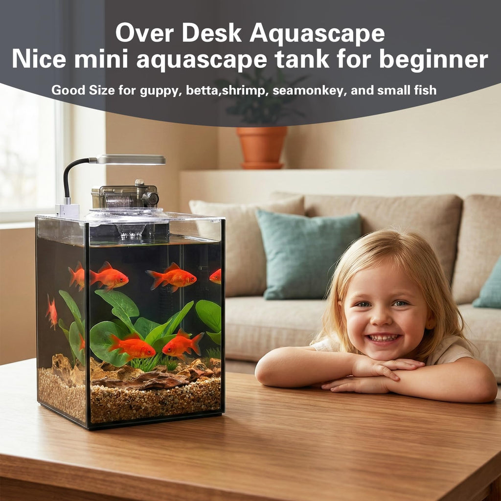 2.2 Gallon Glass Aquarium Set C126