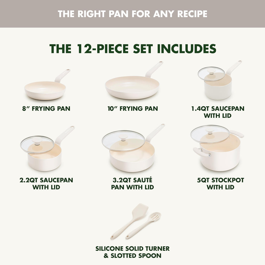 12 Piece Ceramic Nonstick Cookware Set S615