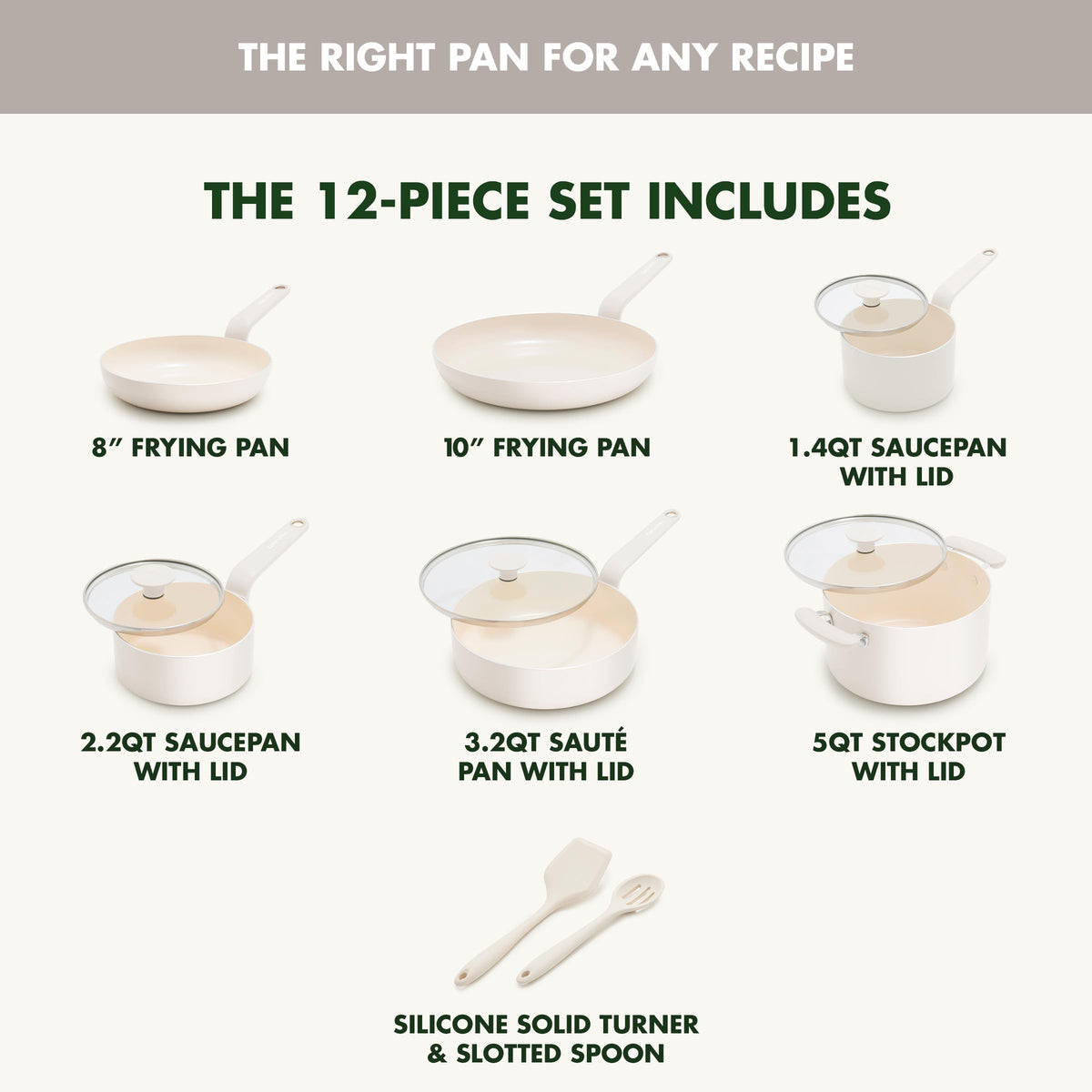 12 Piece Ceramic Nonstick Cookware Set S615