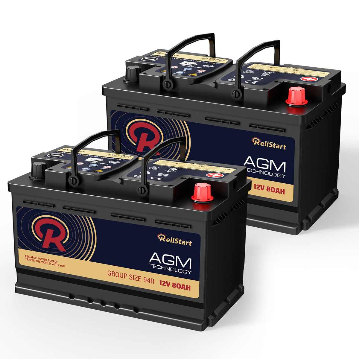 12V 80AH H7 Group 94R AGM Car Battery K355