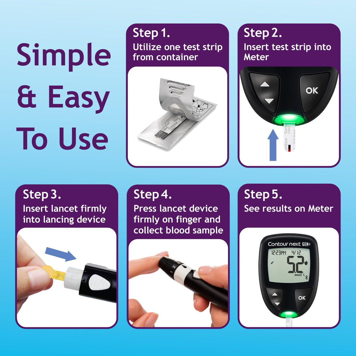 Blood Glucose Test Strips 105 Count H60927
